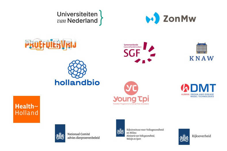 overzicht met de logo's van de 12 partners van TPI
